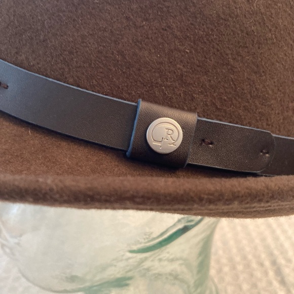 Robert Graham Brown Wool Fedora Hat With Silk Printed Lining Large - Picture 3 of 7